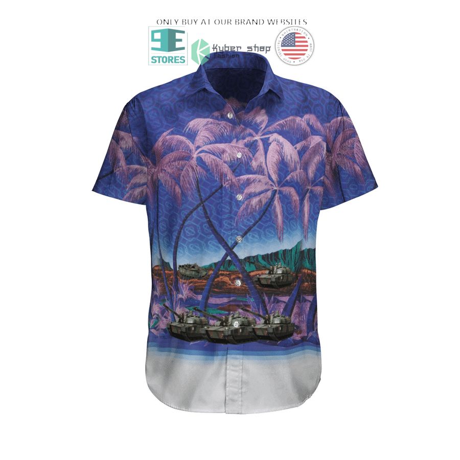 leclerc french army purple hawaiian shirt shorts 1 71547