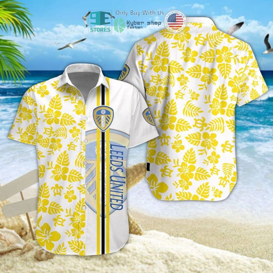 leeds united f c flowers hawaiian shirt shorts 1 70237