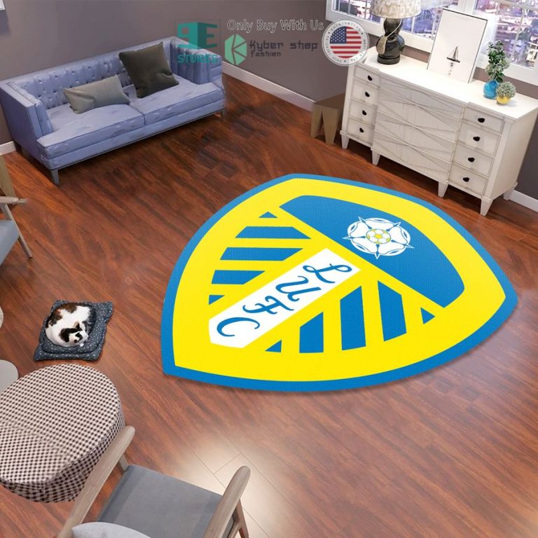 leeds united logo shaped rug 1 44457