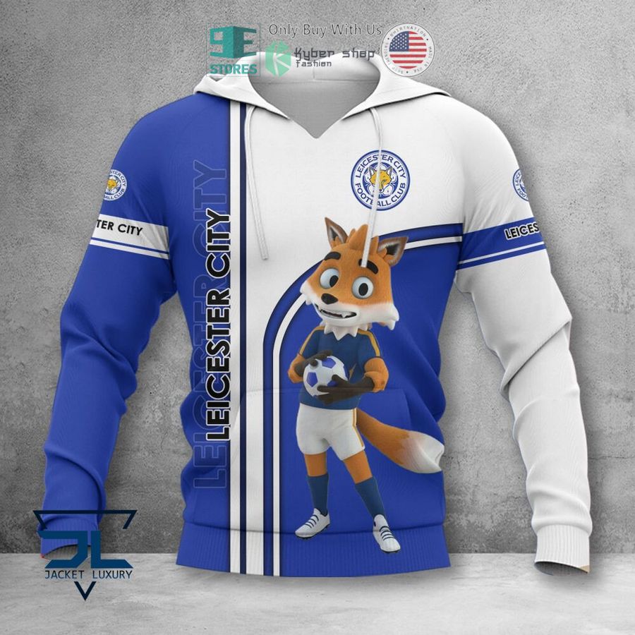 leicester city f c mascot 3d polo shirt hoodie 2 52634