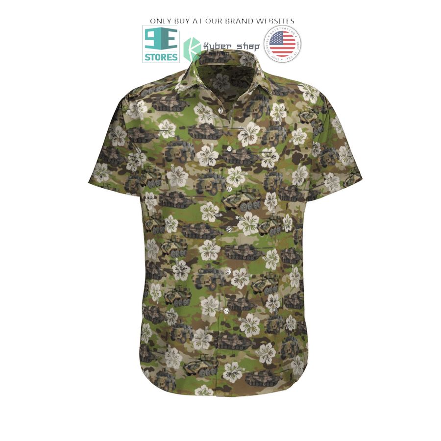 leopard and aslav bushmaster australian army hawaiian shirt shorts 1 9752