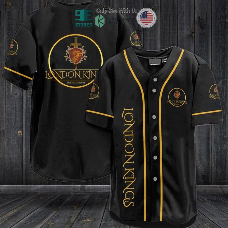 london kings rum logo black baseball jersey 1 92364