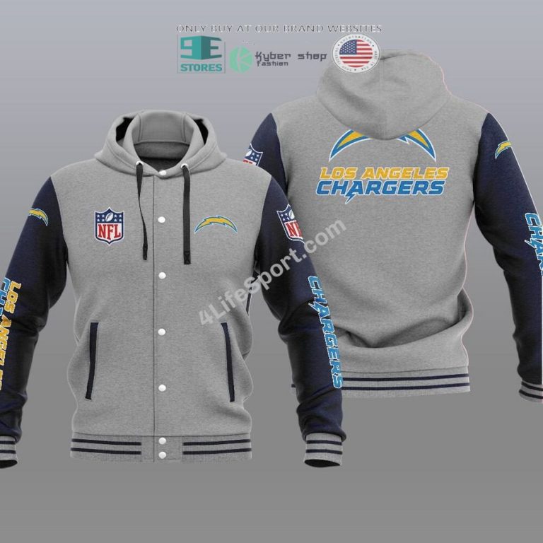 los angeles chargers baseball hoodie jacket 3 81068