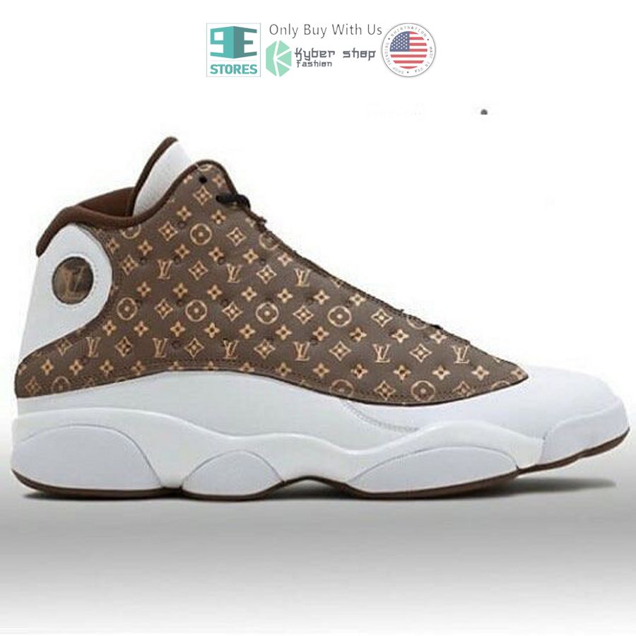 louis vuitton brand brown pattern air jordan 13 shoes 1 46989