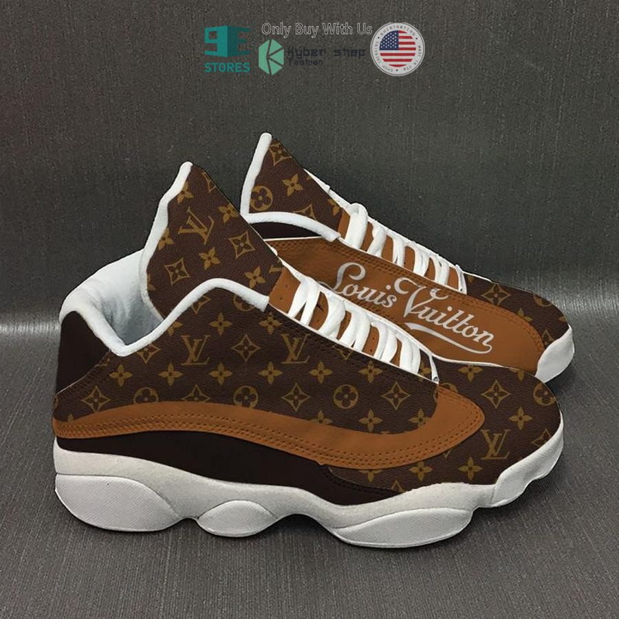 louis vuitton brown pattern air jordan 13 shoes 1 46327