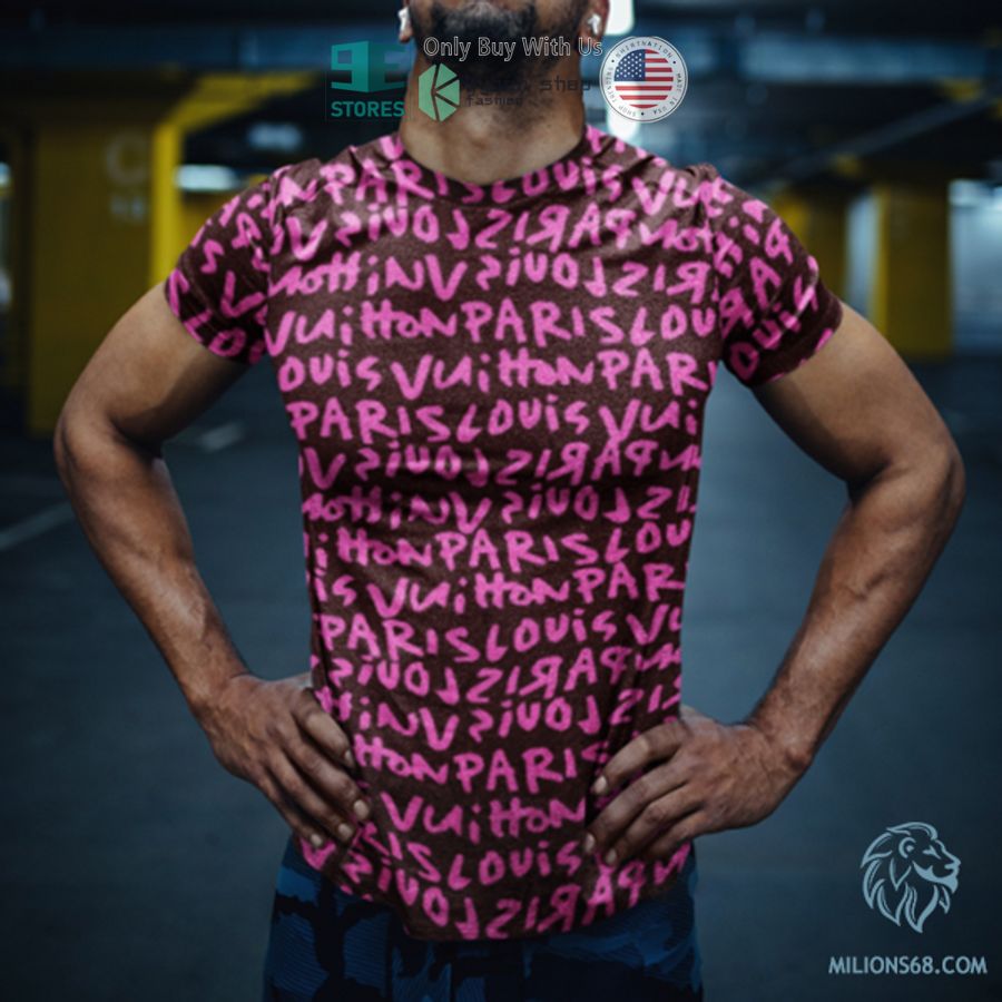 louis vuitton paris pink 3d t shirt 1 61282