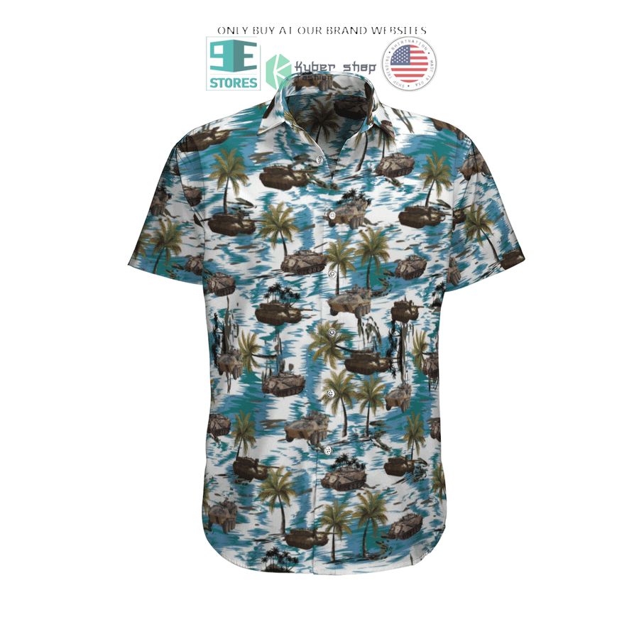 m113a1 aslav and leopard green white hawaiian shirt shorts 1 43752