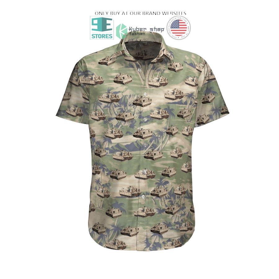 m88a2 hercules australian army green hawaiian shirt shorts 1 59530