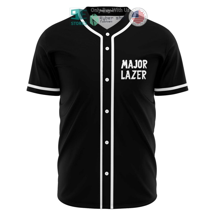 major lazer edm black baseball jersey 1 44404