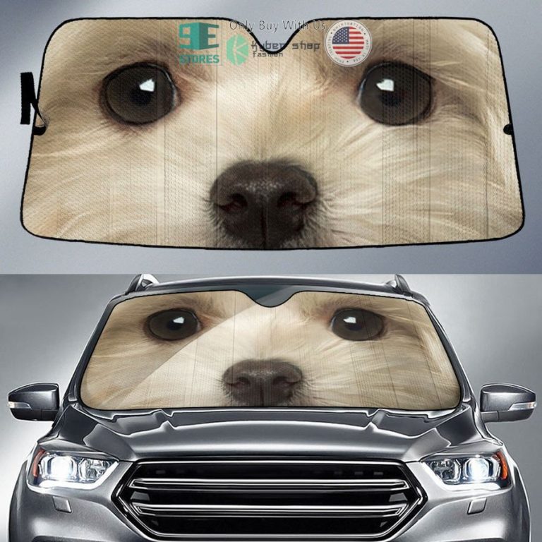 maltese eyes car sun shade 1 71202