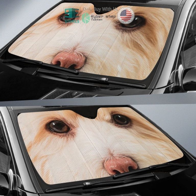 maltipoo eyes car sun shade 2 48027