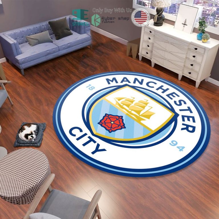 manchester city logo shaped rug 1 1048