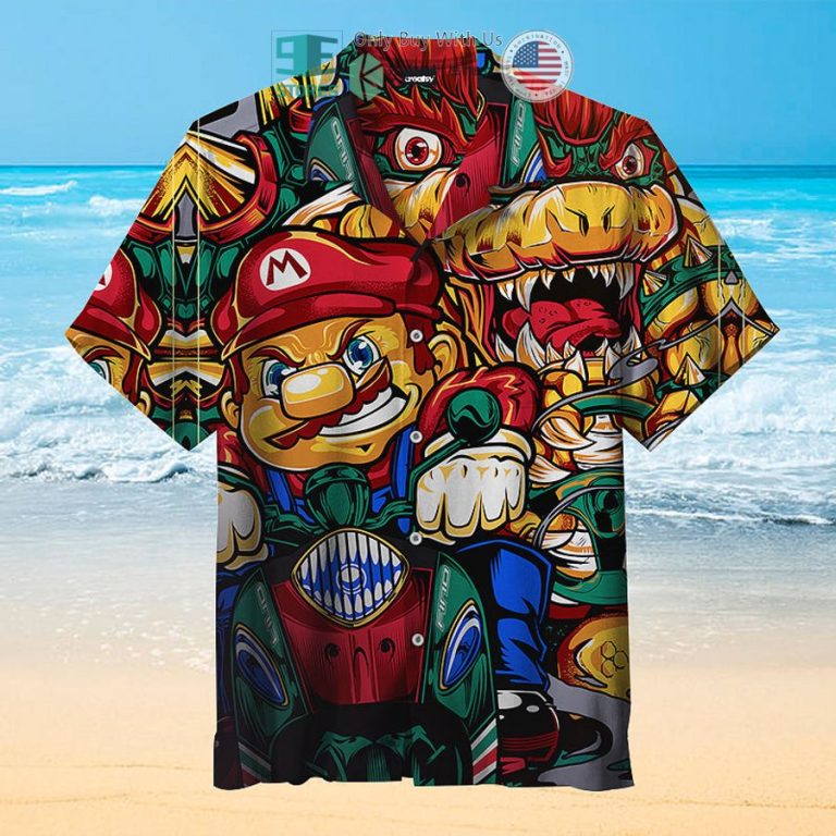 mario brothers racing hawaiian shirt 1 83315