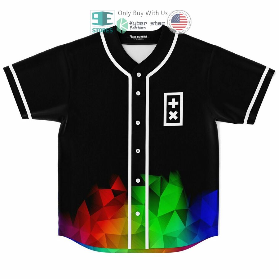 martin garrix logo black multicolor baseball jersey 1 74470
