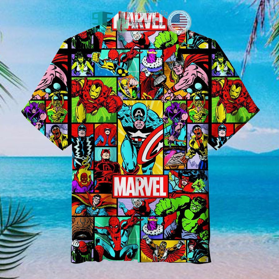 marvel comics heroes colorful hawaiian shirt 1 36269