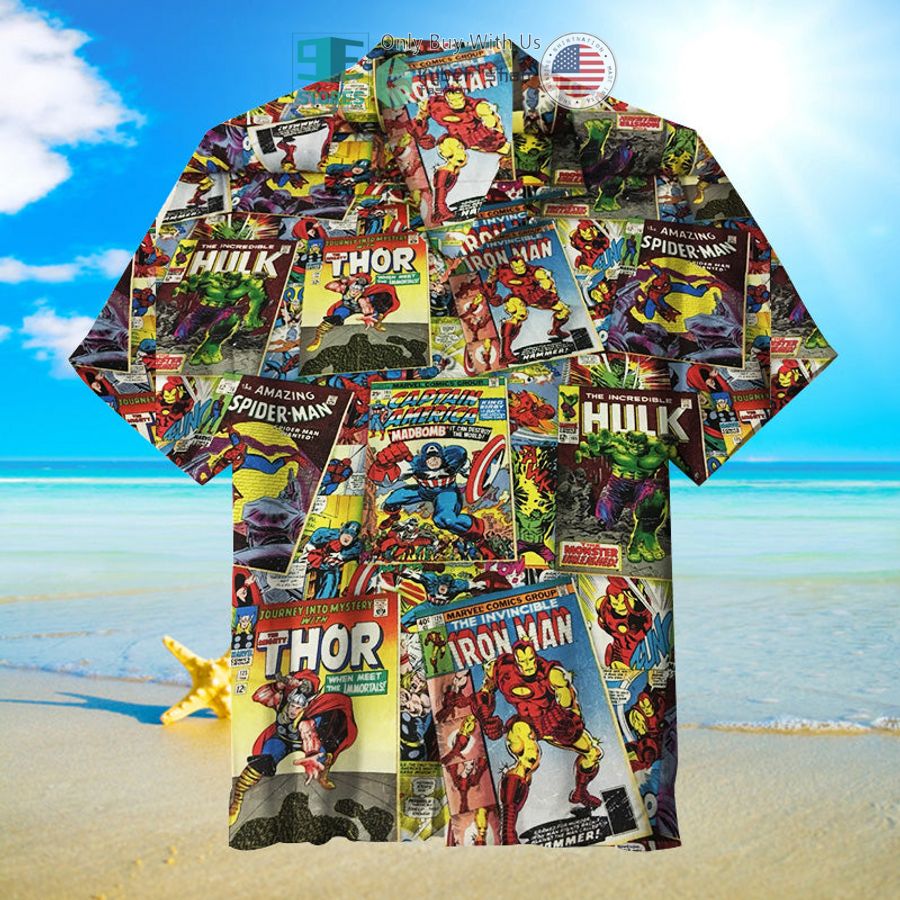 marvel comics heroes covers hawaiian shirt 1 5430