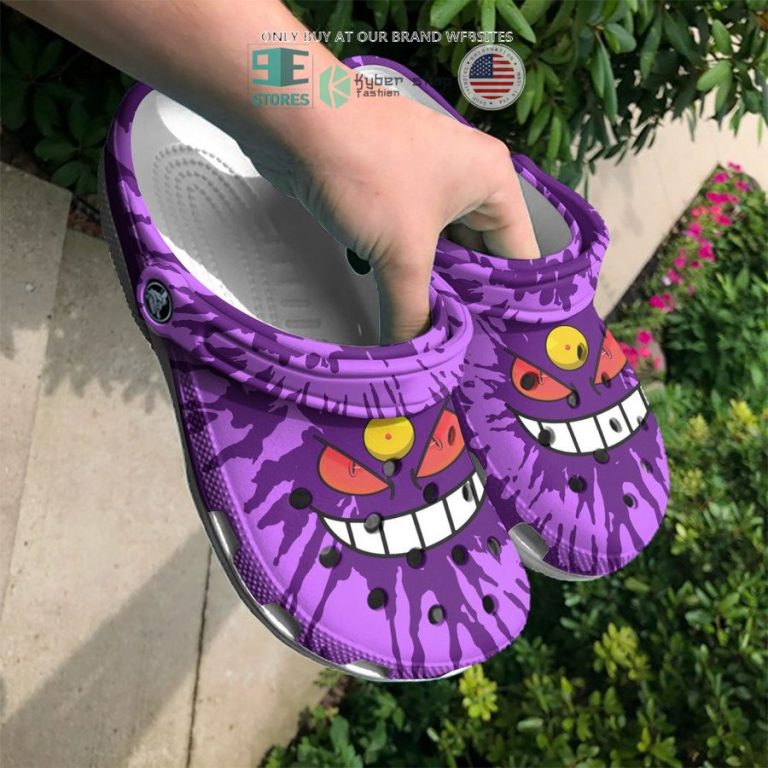 mega gengar tie dye face crocs crocband shoes 3 95337