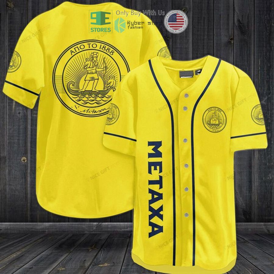 metaxa logo yellow baseball jersey 1 65973