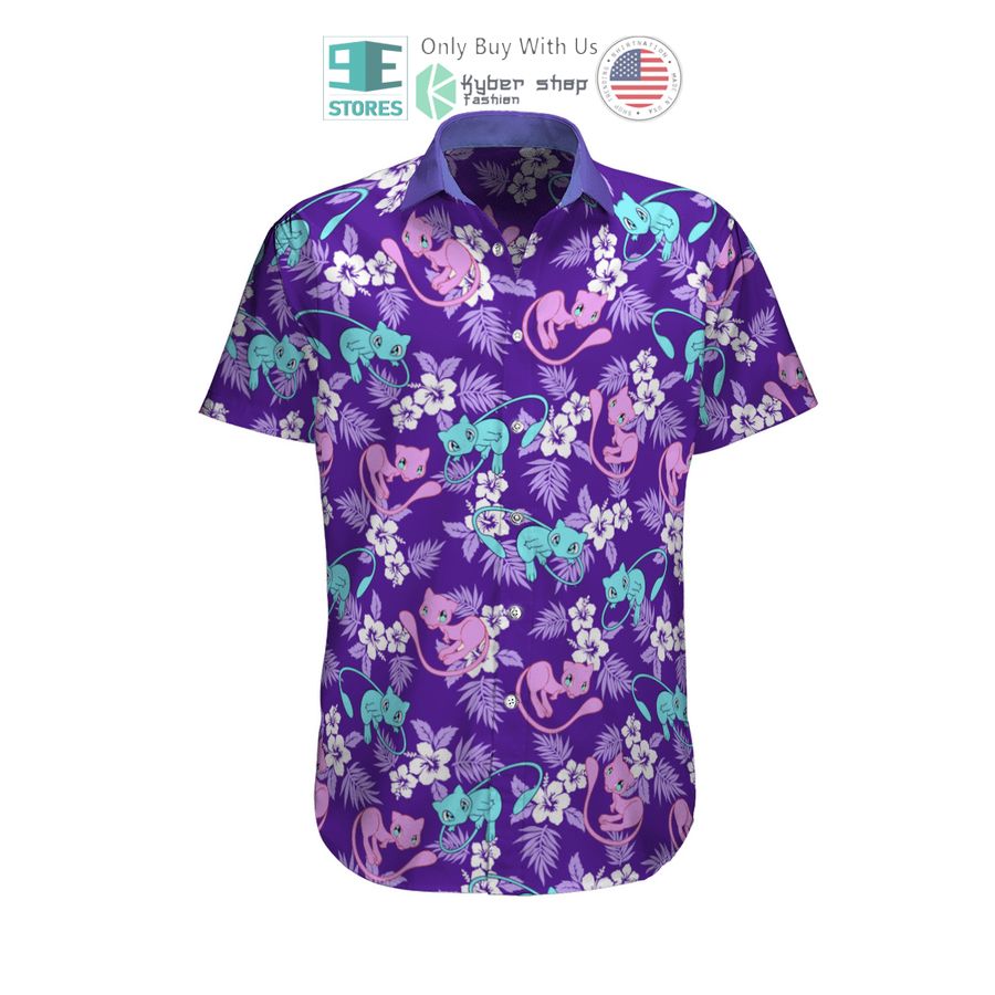 mew tropical hawaiian shirt shorts 1 86377
