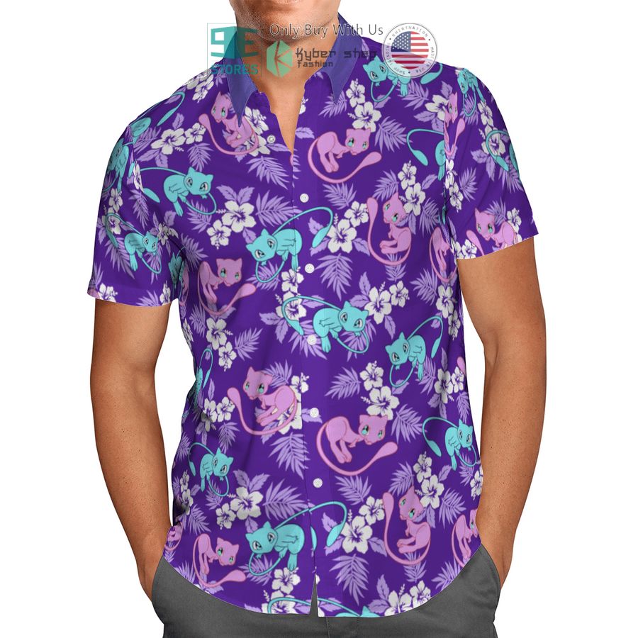 mew tropical hawaiian shirt shorts 2 11465