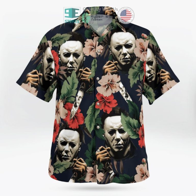 micheal myers hibiscus hawaiian shirt 1 32103