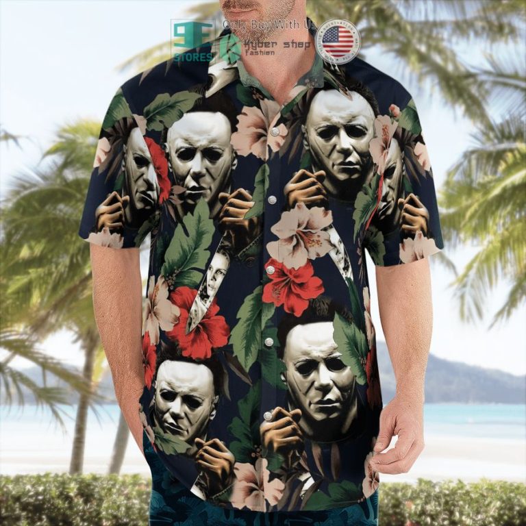 micheal myers hibiscus hawaiian shirt 3 33711