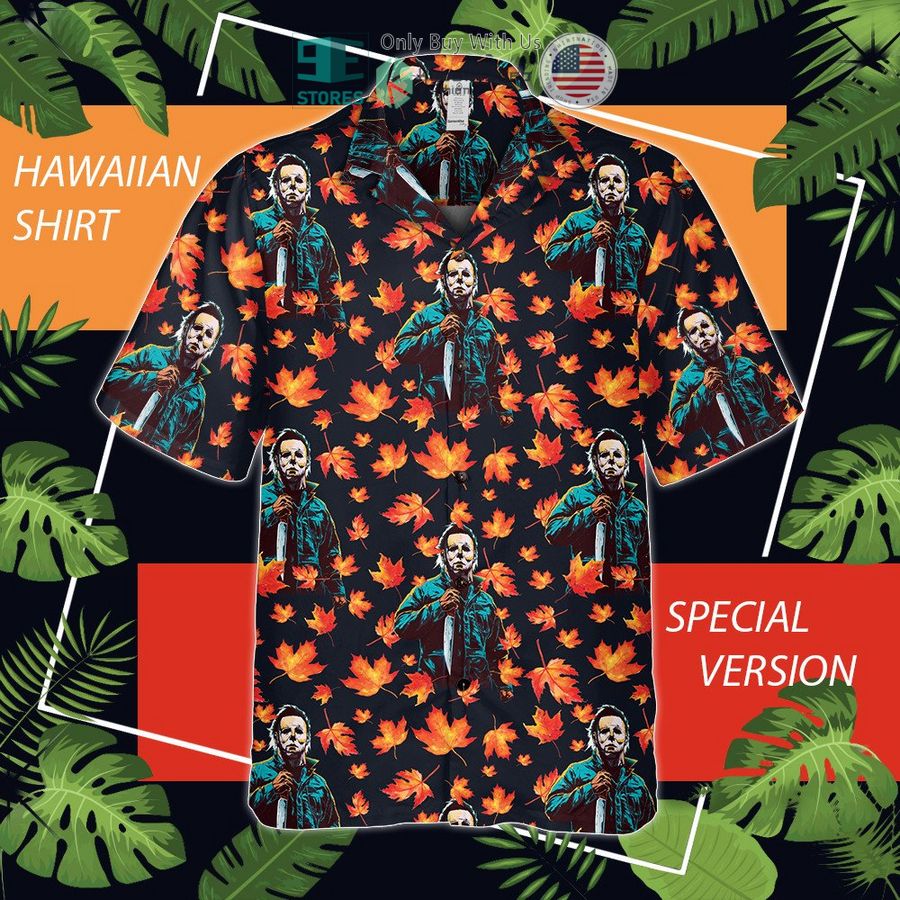 micheal myers maple leaf hawaiian shirt 1 4949