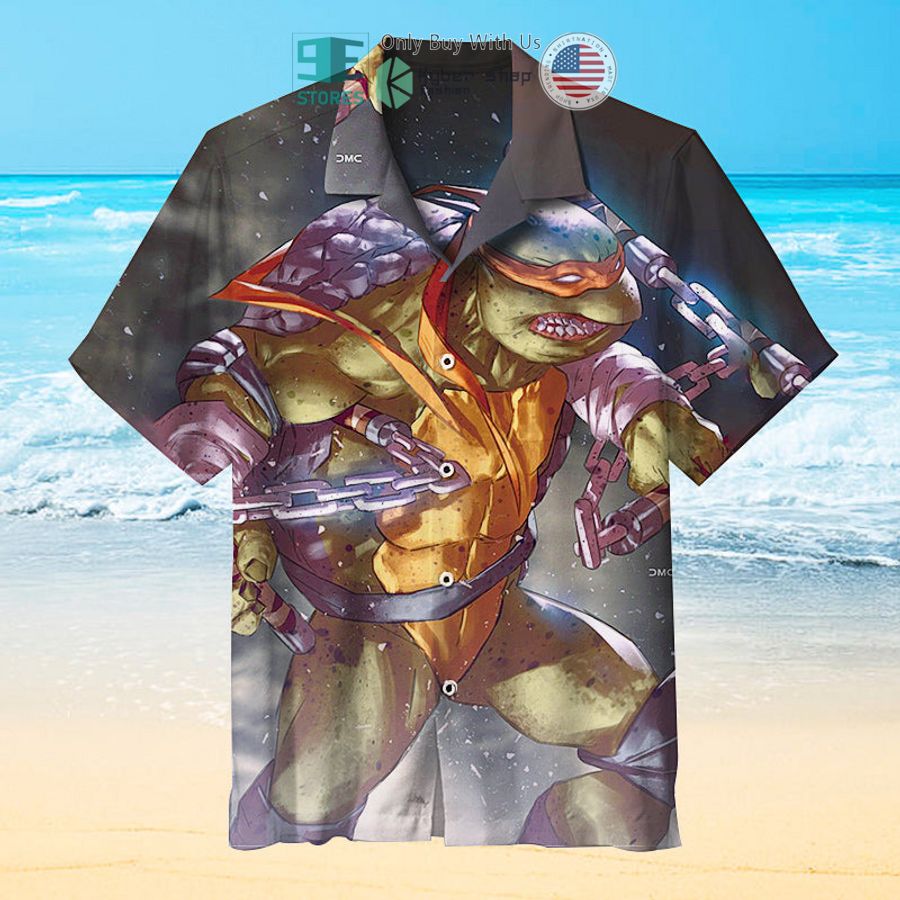 michelangelo teenage mutant ninja turtles hawaiian shirt 1 44778