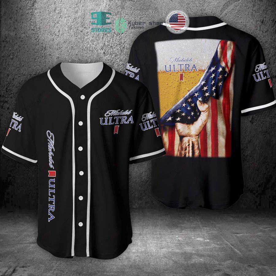 michelob ultra beer united states flag baseball jersey 1 36310