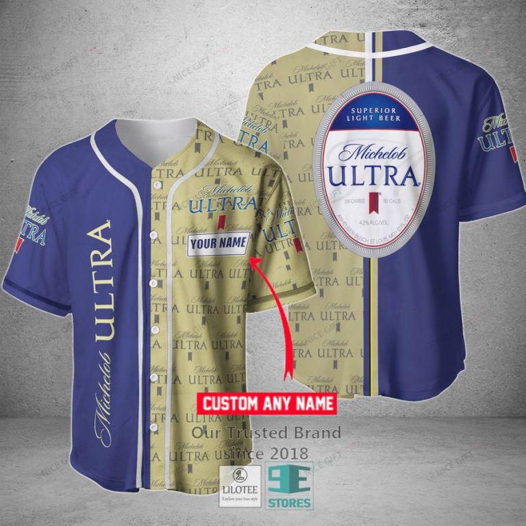 michelob ultra your name blue baseball jersey 1 20233