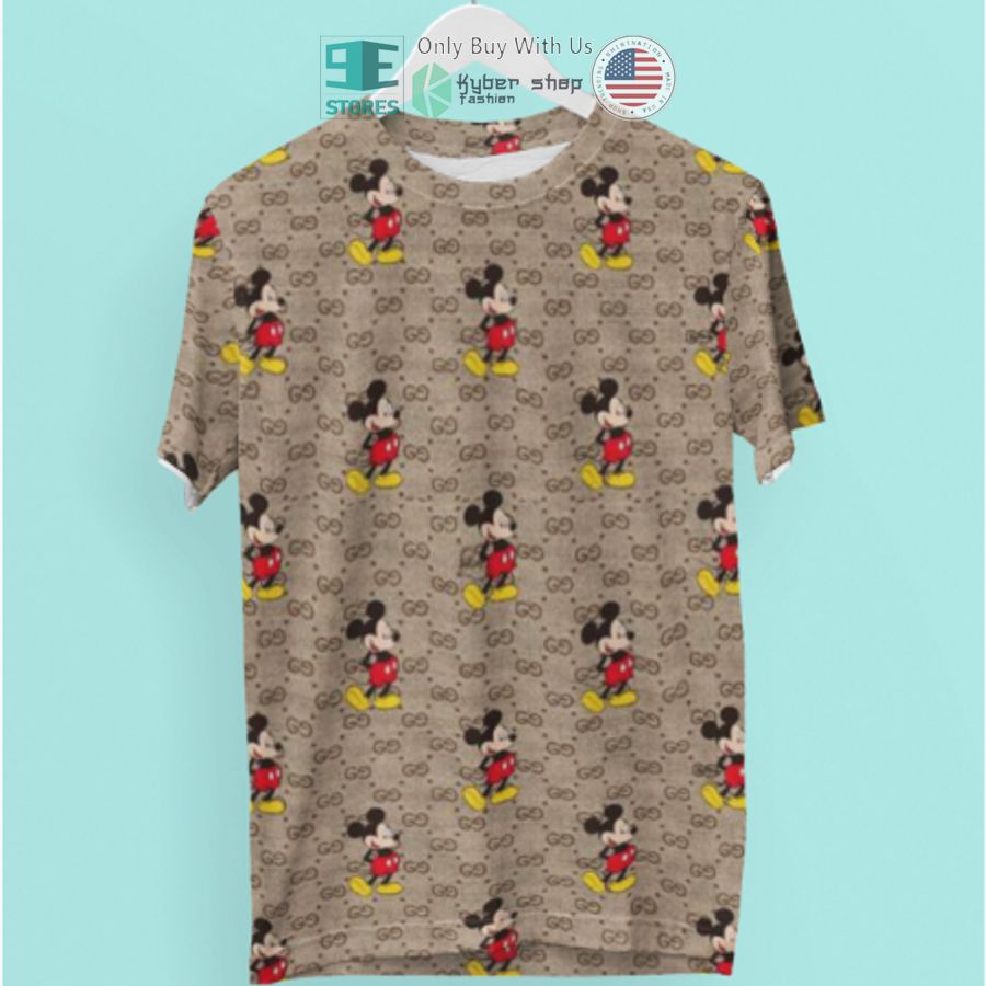 mickey mouse gucci brown 3d t shirt 1 77296