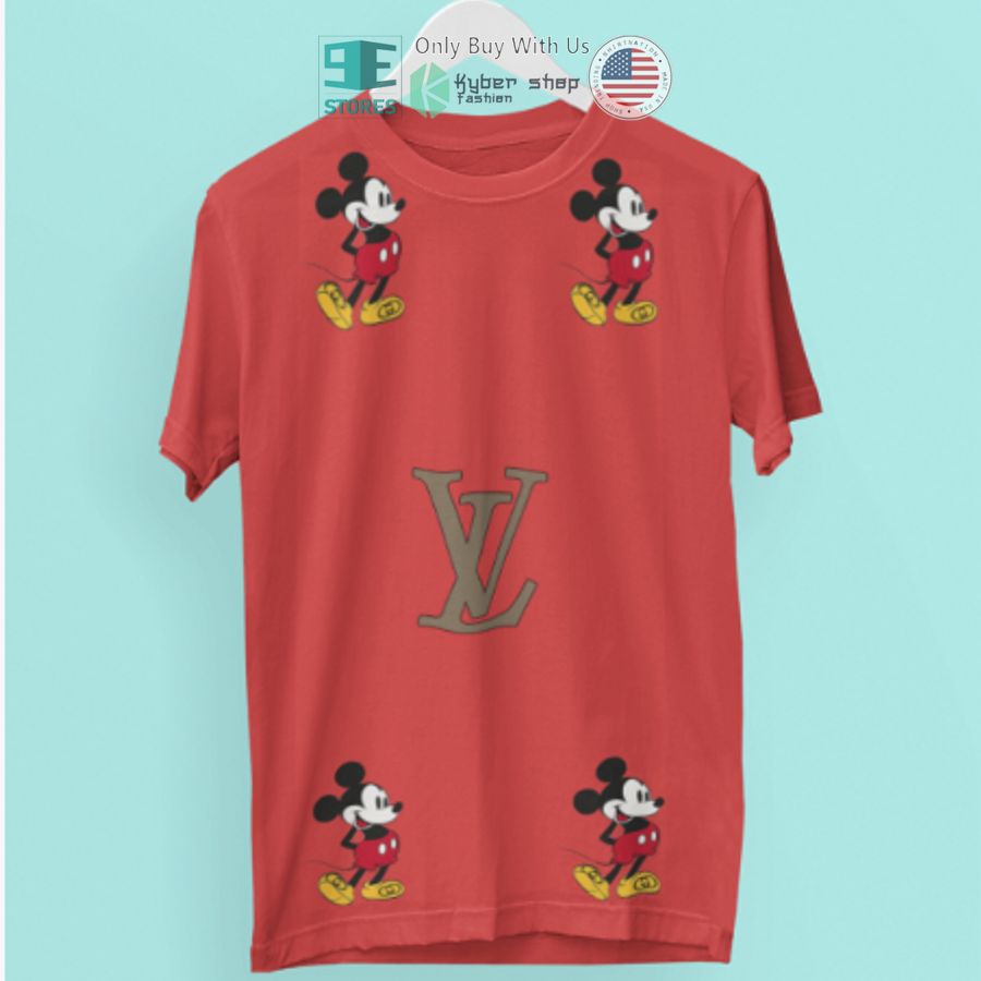 mickey mouse louis vuitton logo red 3d t shirt 1 56296