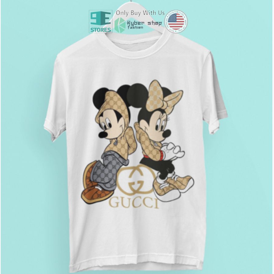 mickey mouse minnie mouse gucci white 3d t shirt 1 38248