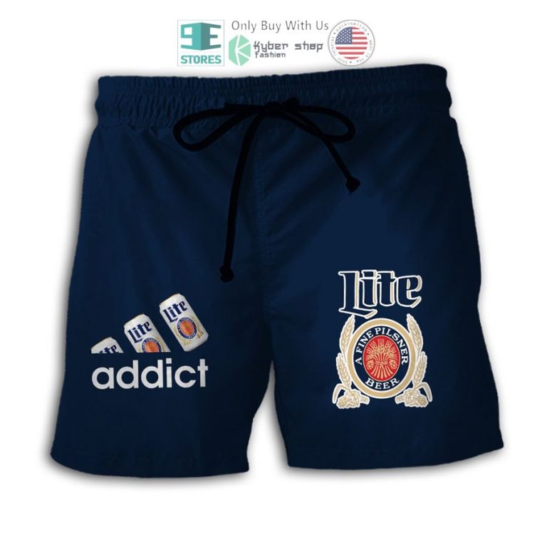 miller lite beer addict hawaiian shirt shorts 3 85270