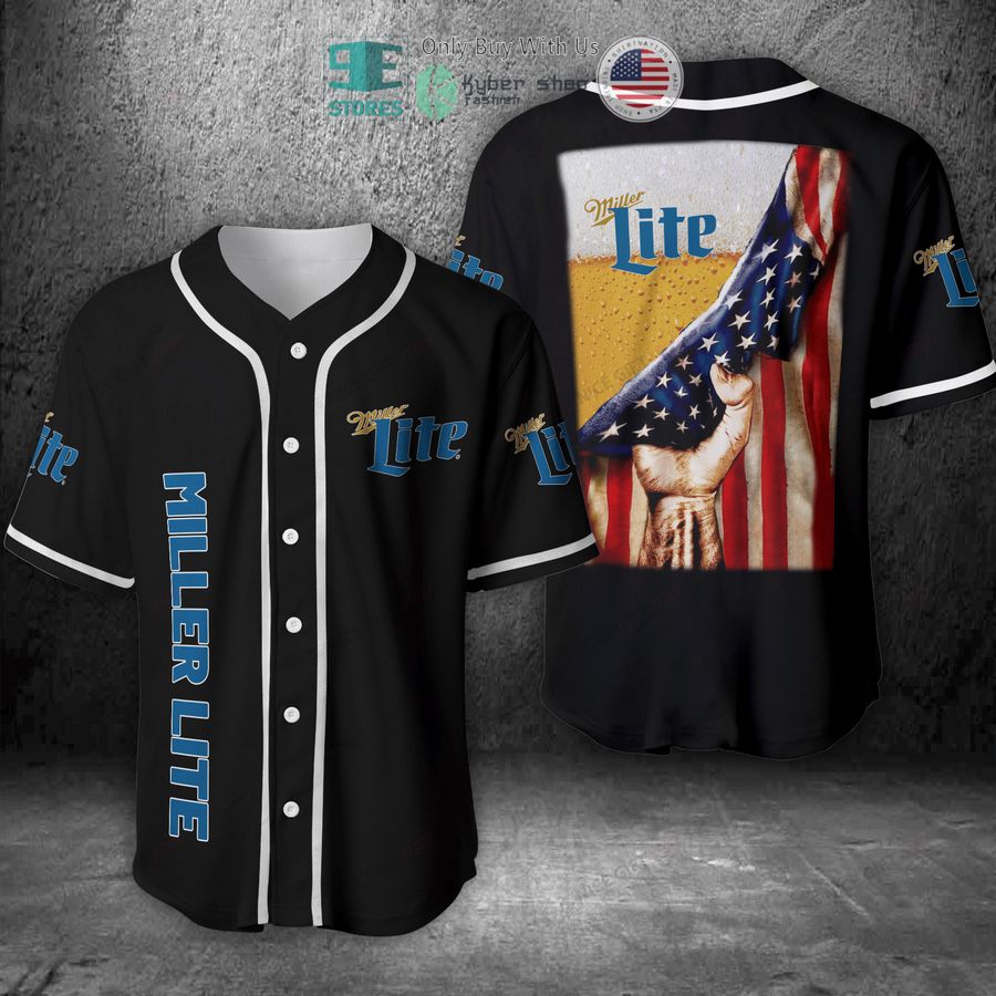 miller lite beer united states flag baseball jersey 1 88231