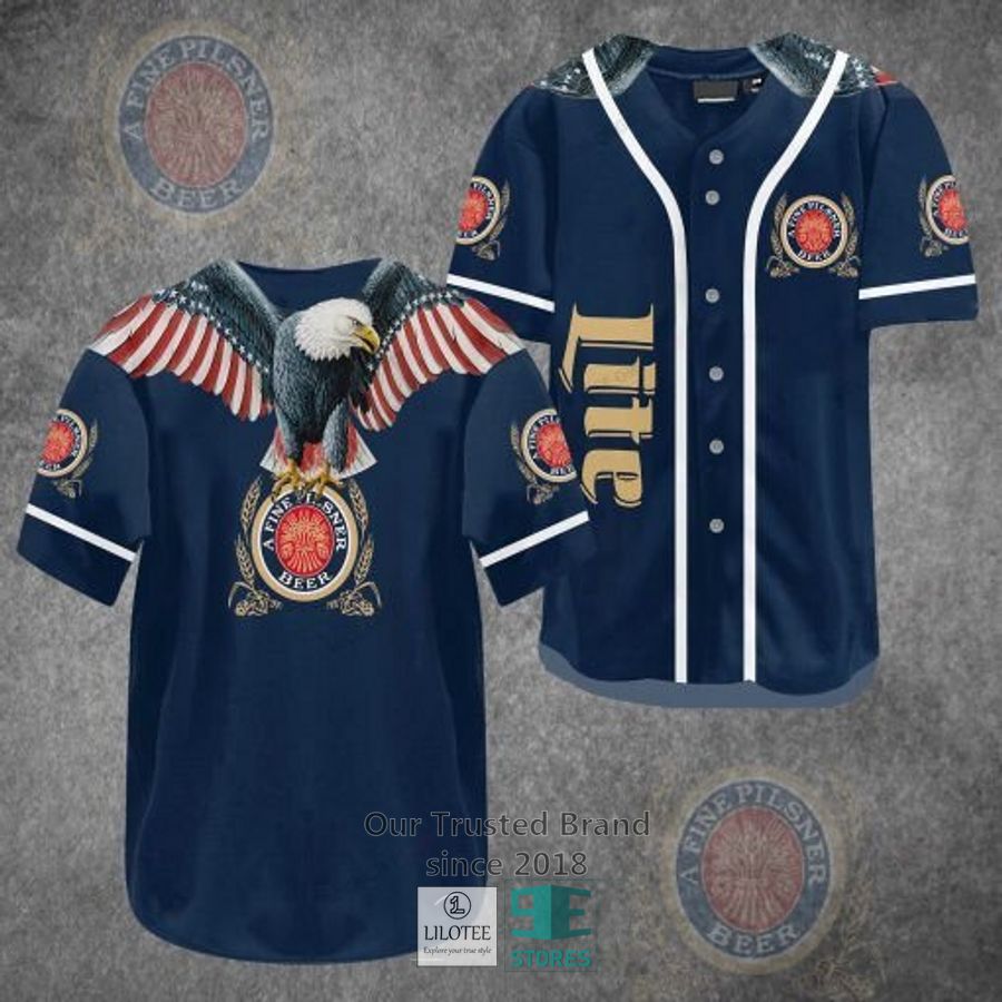 miller lite eagle baseball jersey 1 50118
