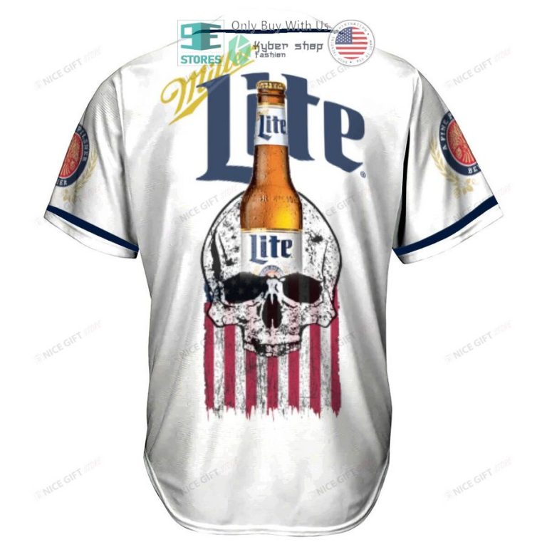 miller lite skull united states flag white baseball jersey 3 43445