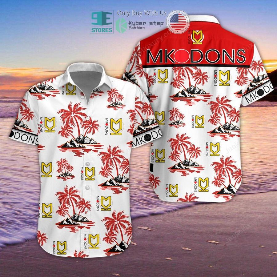milton keynes dons hawaiian shirt shorts 1 47743