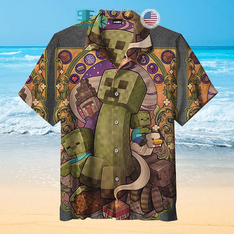 minecraft creeper hawaiian shirt 1 71573