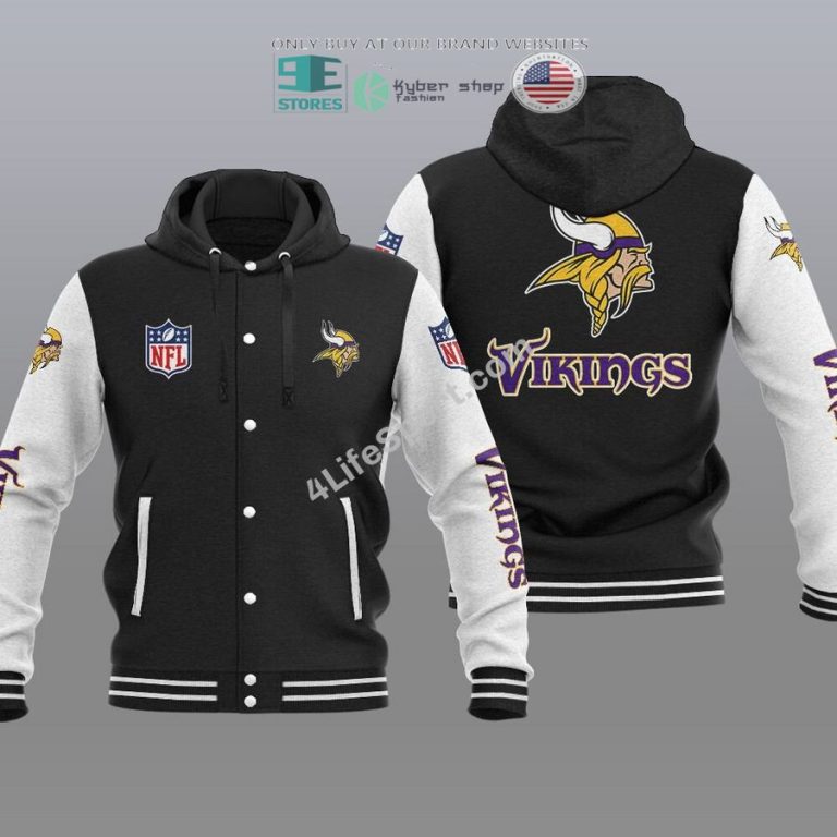 minnesota vikings baseball hoodie jacket 1 24585