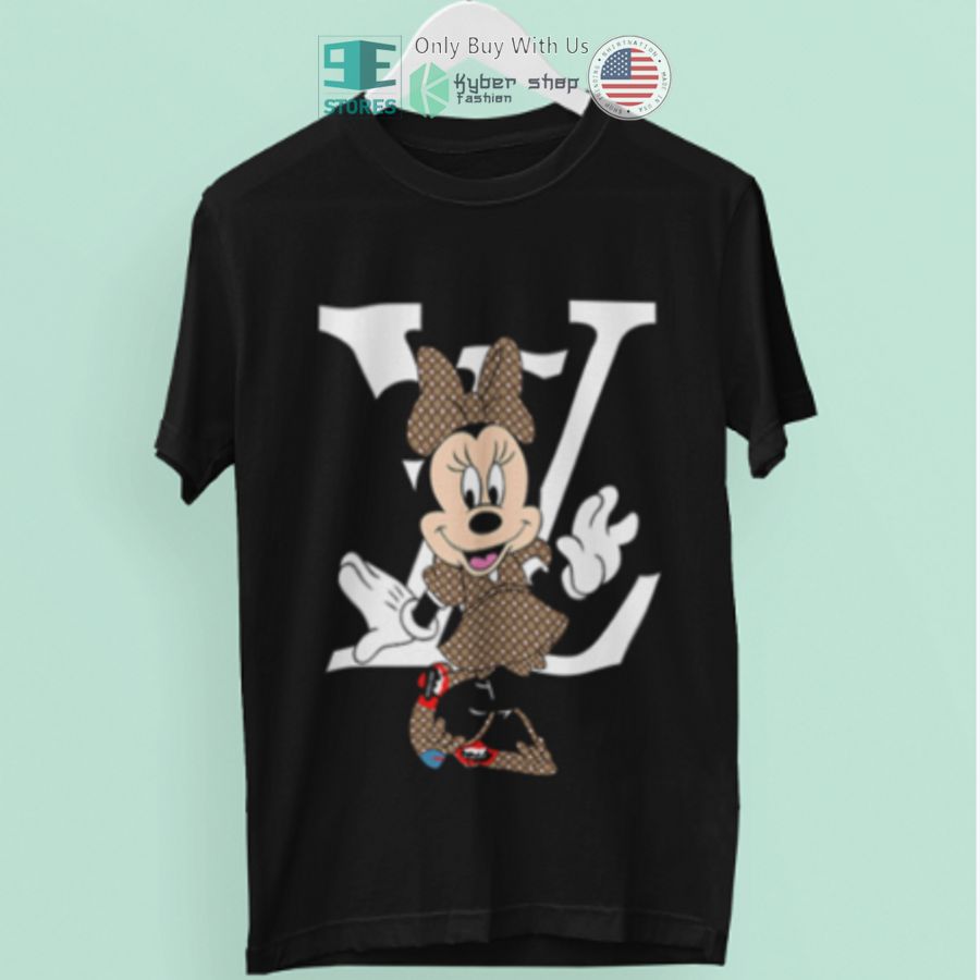 minnie mouse louis vuitton luxury black 3d t shirt 1 14936