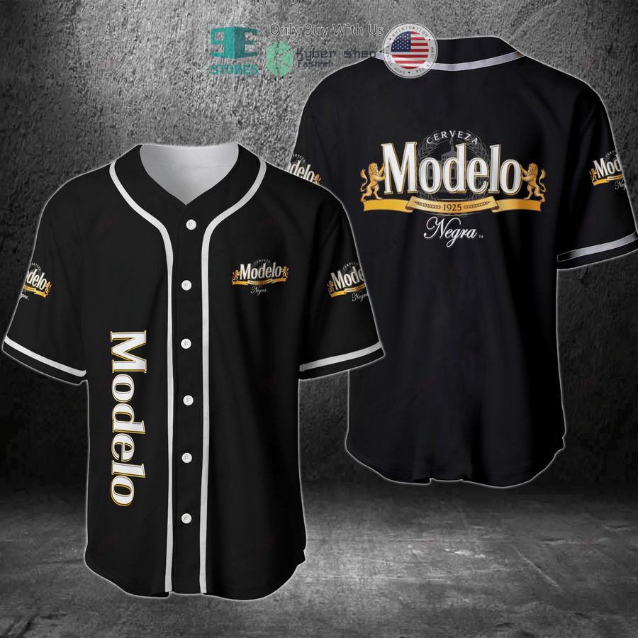 modelo logo black baseball jersey 1 91128