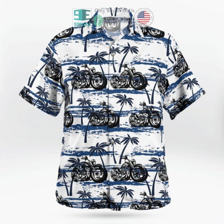 motorcycle palm tree white hawaiian shirt shorts 3 78863