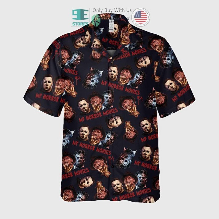 my horror movies micheal myers freddy krueger leatherface hawaiian shirt 3 64037