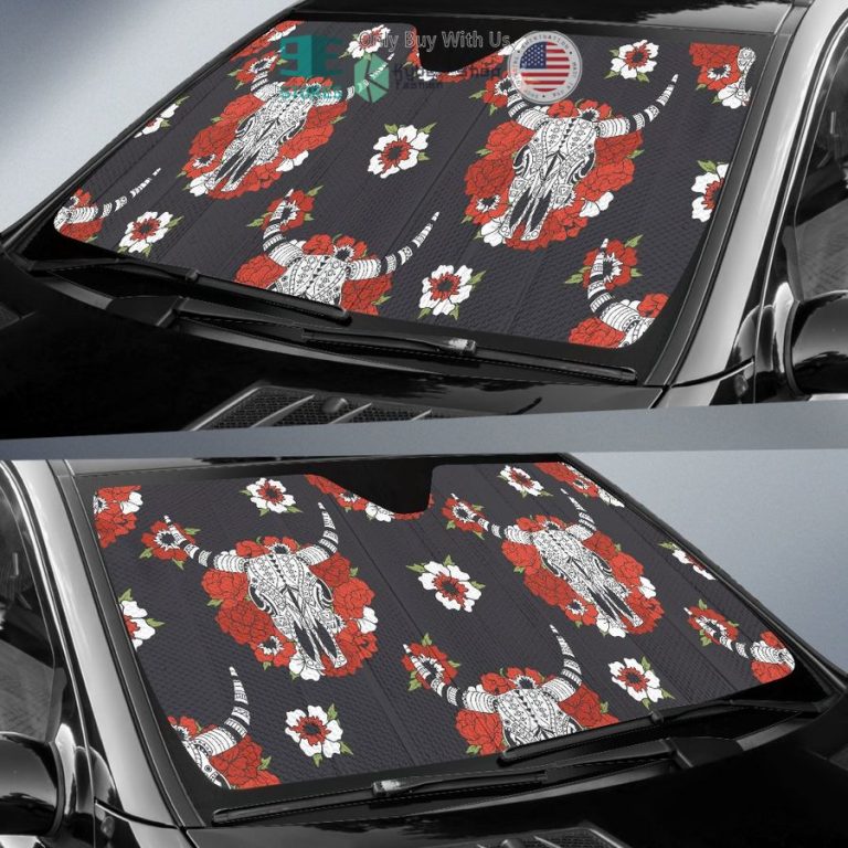 native american bison head car sunshades 2 63993