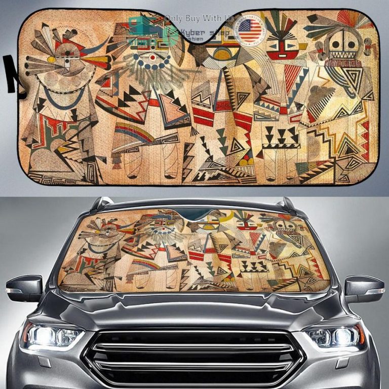 native american culture pattern car sunshades 1 53491