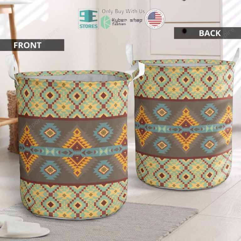 native american pattern laundry basket 2 19219