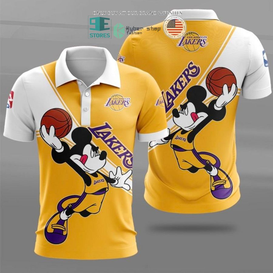 nba los angeles lakers mickey mouse yellow white shirt hoodie 1 58242