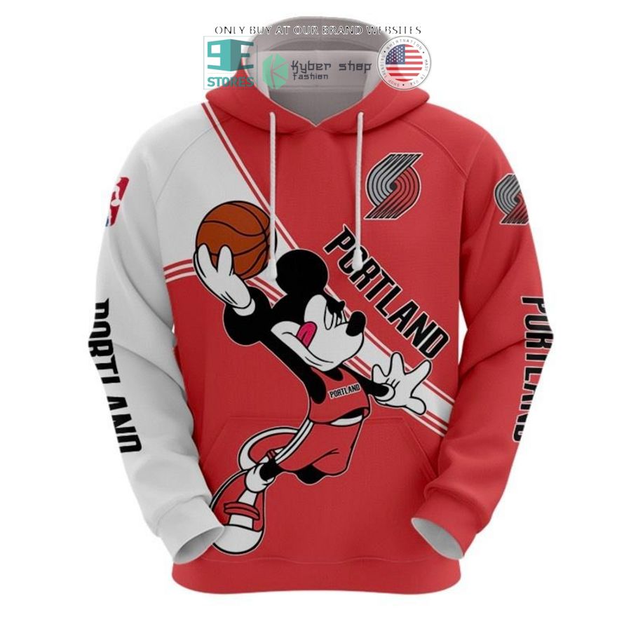nba portland trail blazers mickey mouse shirt hoodie 2 30712