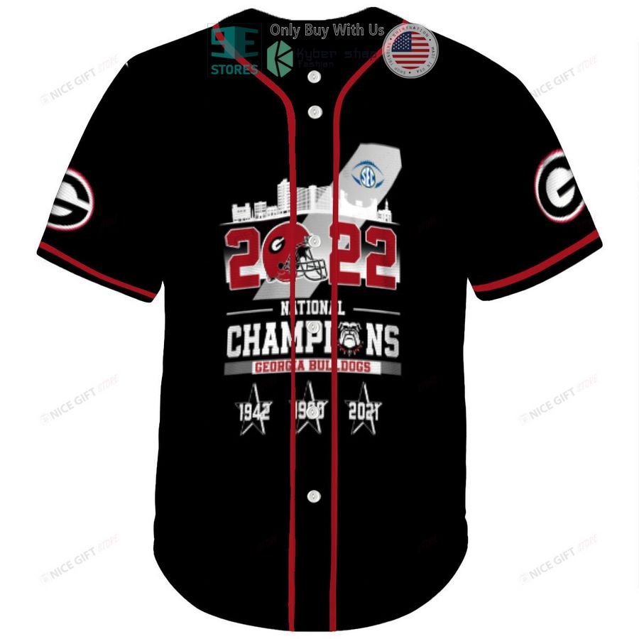 ncaa georgia bulldogs 2022 national champions black baseball jersey 2 38240